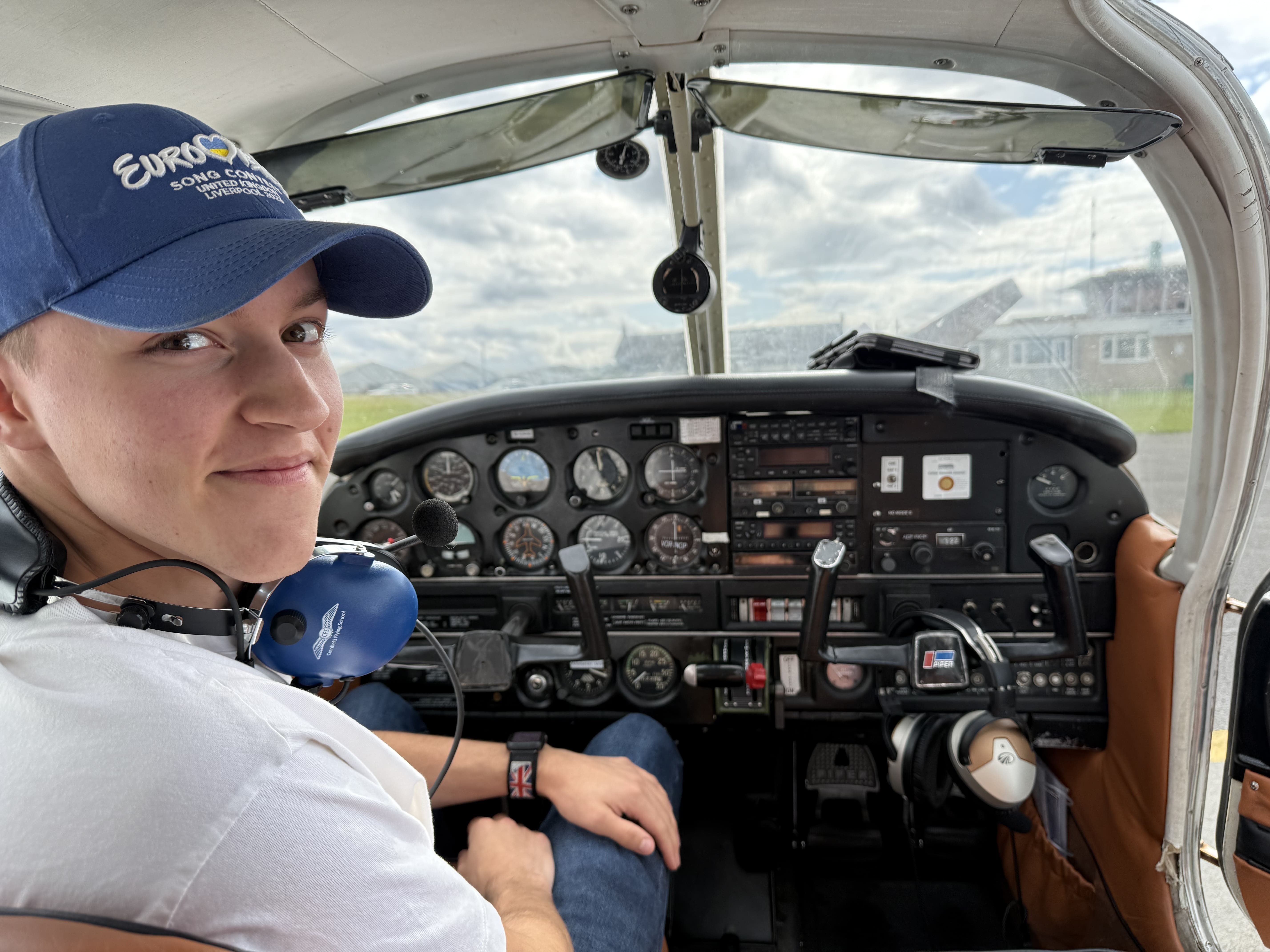 Flying a light aircraft